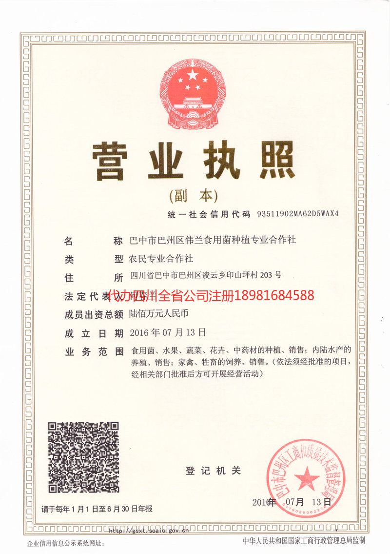 秦皇岛秦皇岛伟兰食用菌种植专业合作社